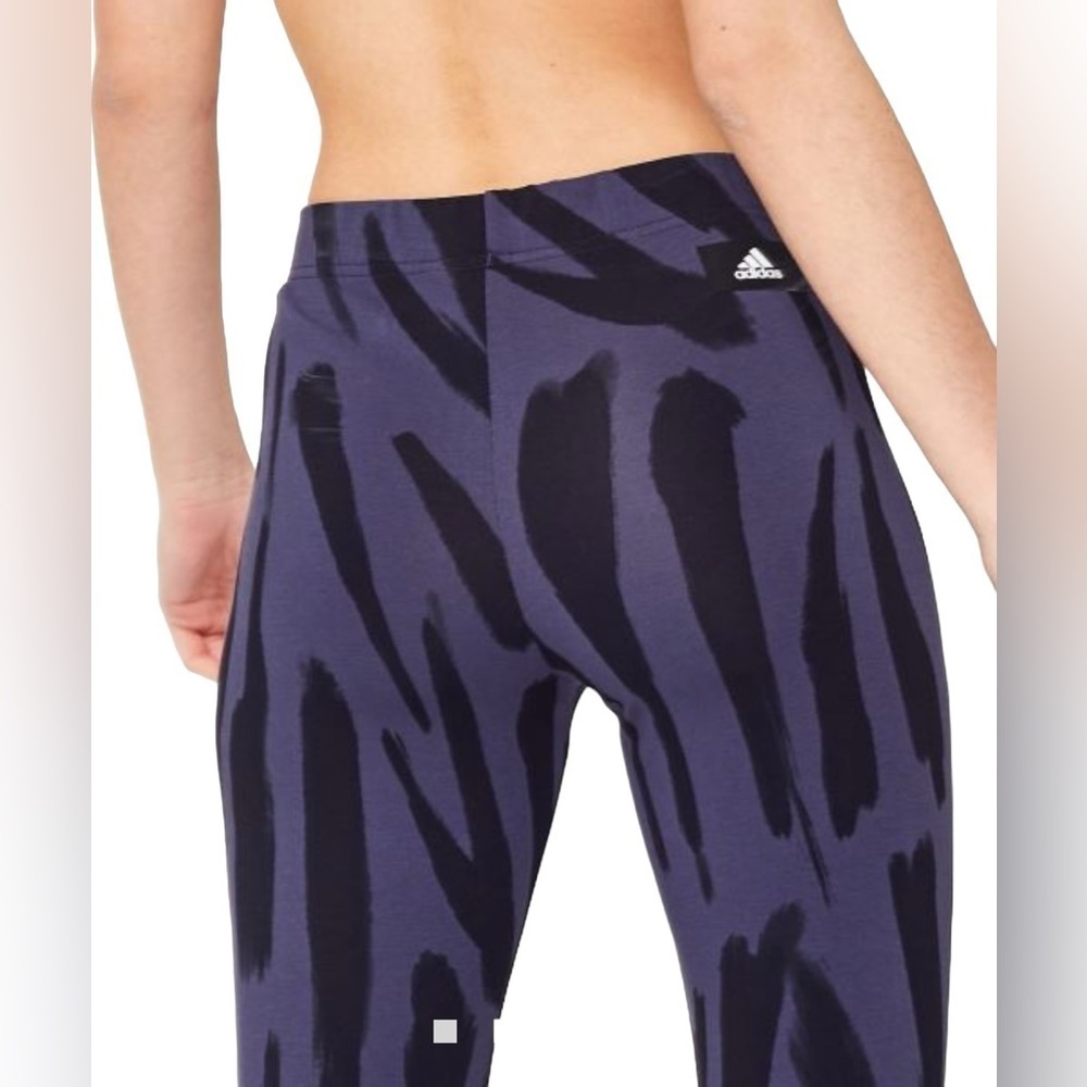 Adidas Animal Print Loungewear Soft Cotton-Blend Leggings Size Small - Picture 3 of 11